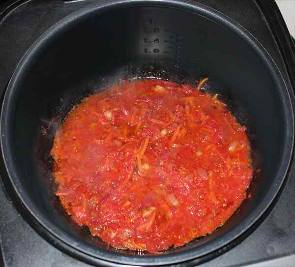 Готовим томатную подливку в мультиварке