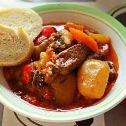 Рецепт овощного рагу с мясом и картошкой