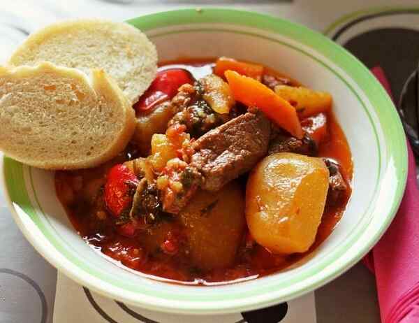 Рецепт овощного рагу с мясом и картошкой 