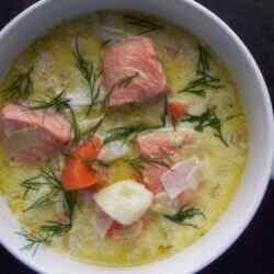 Суп из лосося со сливками Лохикейтто