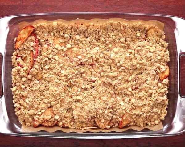 Овсяный пирог с яблоками рецепт