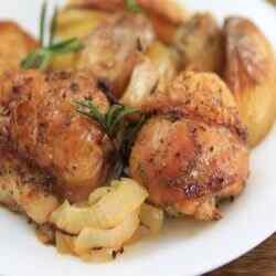Куриные ножки в духовке с картошкой рецепт